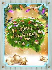 Image showing Merry christmas card. Eps 10