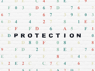 Image showing Safety concept: Protection on wall background