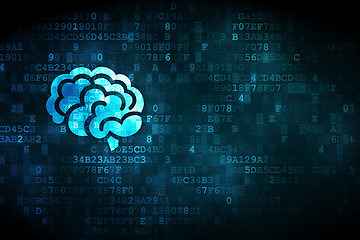 Image showing Science concept: Brain on digital background