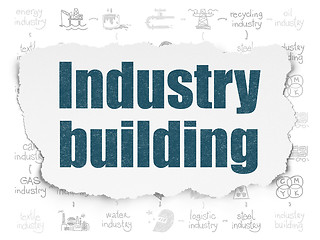 Image showing Industry concept: Industry Building on Torn Paper background