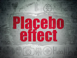 Image showing Healthcare concept: Placebo Effect on Digital Paper background