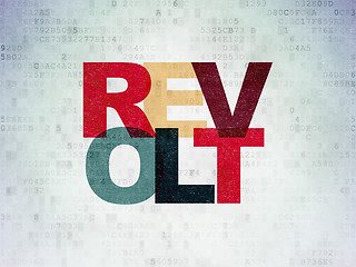 Image showing Politics concept: Revolt on Digital Paper background