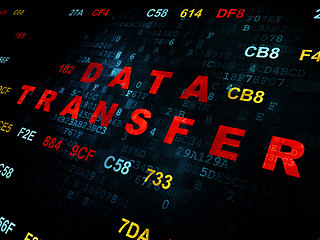 Image showing Information concept: Data Transfer on Digital background