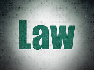 Image showing Law concept: Law on Digital Paper background