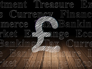 Image showing Currency concept: Pound in grunge dark room