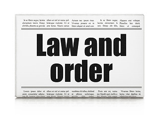 Image showing Law concept: newspaper headline Law And Order