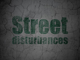 Image showing Political concept: Street Disturbances on grunge wall background