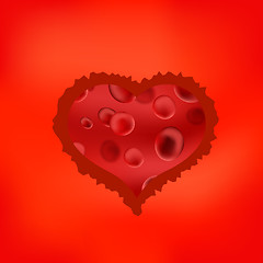 Image showing Red Stilized Heart