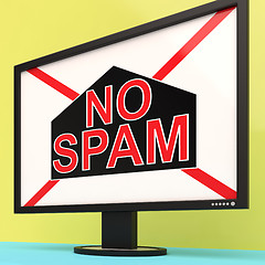 Image showing No Spam Shows Undesired Electronic Mail Filter