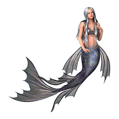 Image showing Fantasy Mermaid on White