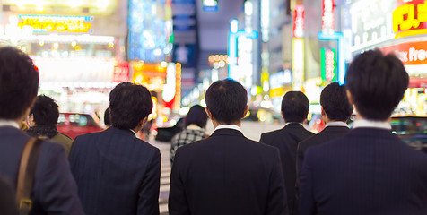 Image showing Businessmen in Shinjuku, Tokyo, Japan.