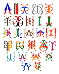 Image showing illustration  emblems of letters