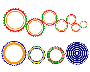 Image showing multicolored gears