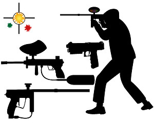 Image showing paintball target