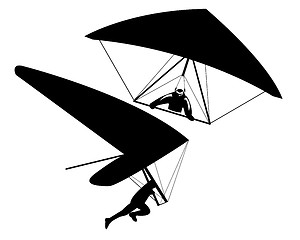 Image showing two hang gliders