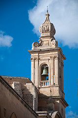 Image showing Detail Belfry church Mdina , Malta.NEF