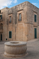 Image showing Detail of a square in the city of Mdina , Malta