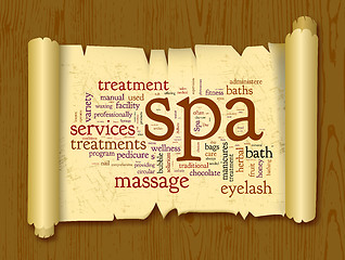 Image showing Spa word cloud vector illustration