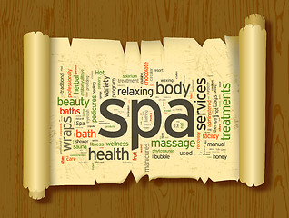 Image showing Spa word cloud vector illustration