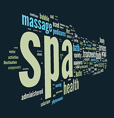 Image showing Spa word cloud vector illustration