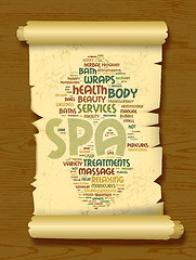 Image showing Spa word cloud vector illustration