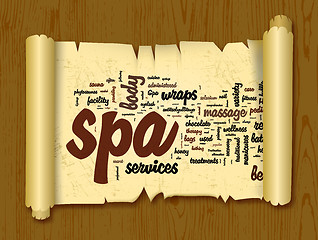 Image showing Spa word cloud vector illustration