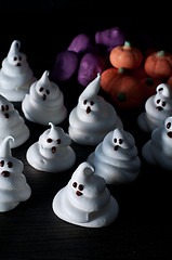 Image showing Ghosts of sugar and eggs for halloween