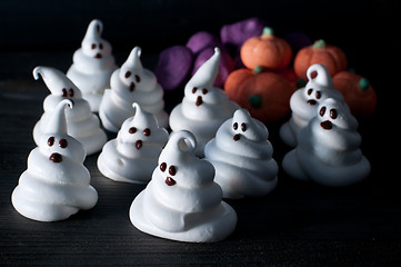 Image showing Ghosts of sugar and eggs for halloween