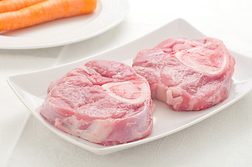 Image showing marrowbone, veal cut used in Italian cooking