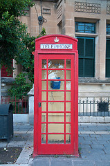 Image showing Red telephone box mold English