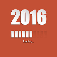 Image showing Flat new year 2016 loading background 