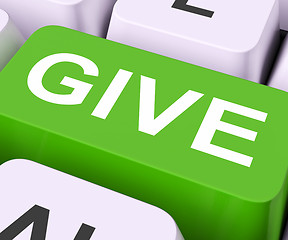 Image showing Give Key Means Bestow Or Giving\r