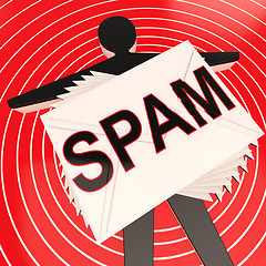 Image showing Spam Target Shows Unwanted And Malicious Spamming
