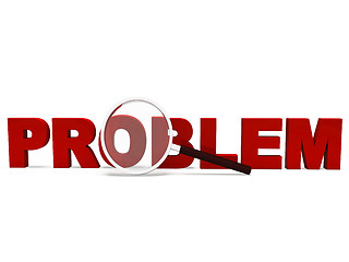 Image showing Problem Word Means Difficult Dispute Or Troubles