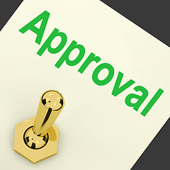 Image showing Approval Switch Shows Approved Passed or Verified