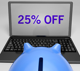 Image showing Twenty-Five Percent Off On Notebook Shows Special Offers