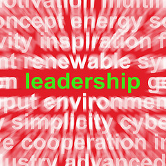 Image showing Leadership Word Shows Authority Guide Or Management