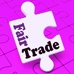 Image showing Fairtrade Puzzle Shows Fair Trade Product Or Products