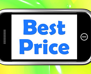 Image showing Best Price On Phone Shows Promotion Offer Or Discount