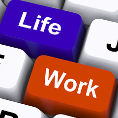 Image showing Life Work Keys Show Balancing Job And Free Time