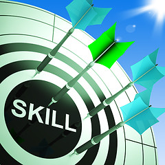 Image showing Skill On Dartboard Showing Expertise