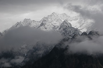 Image showing Cloudy Himalayas