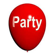 Image showing Party Balloon Represents Parties Events and Celebrations