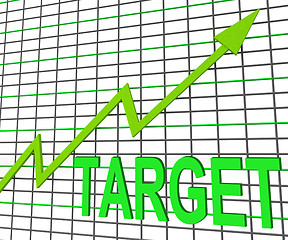 Image showing Target Chart Graph Shows Hit Or Hitting Targets