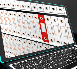 Image showing Files On Laptop Showing Organized Documents