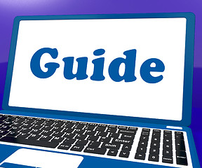Image showing Guide Laptop Shows Help Organizer Or Guidance