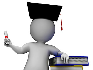 Image showing Student With Diploma Shows Graduation