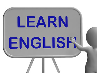 Image showing Learn English Whiteboard Means Language Learning And Esol