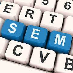 Image showing Sem Keys Shows Online Marketing Or Search Engine Optimization\r