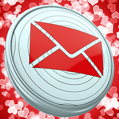 Image showing Email Envelope Shows World Contact Message Icon